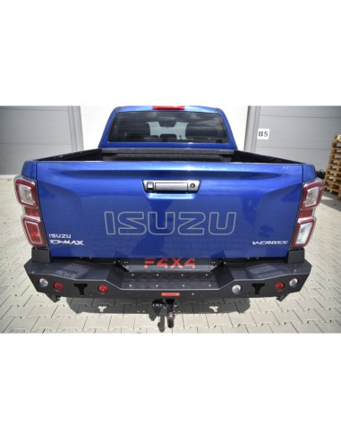 Rear steel bumper reinforced with LED lights...