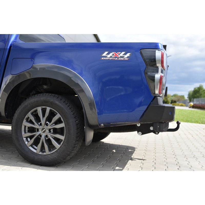 Para-choque traseiro de aço reforçado para engate de reboque original Isuzu D-Max (2020 - ) - Fabryka 4x4