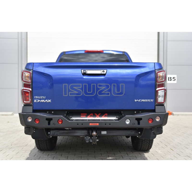 Parachoques trasero de acero reforzado para enganche remolque original Isuzu D-Max (2020 - ) - Fabryka 4x4