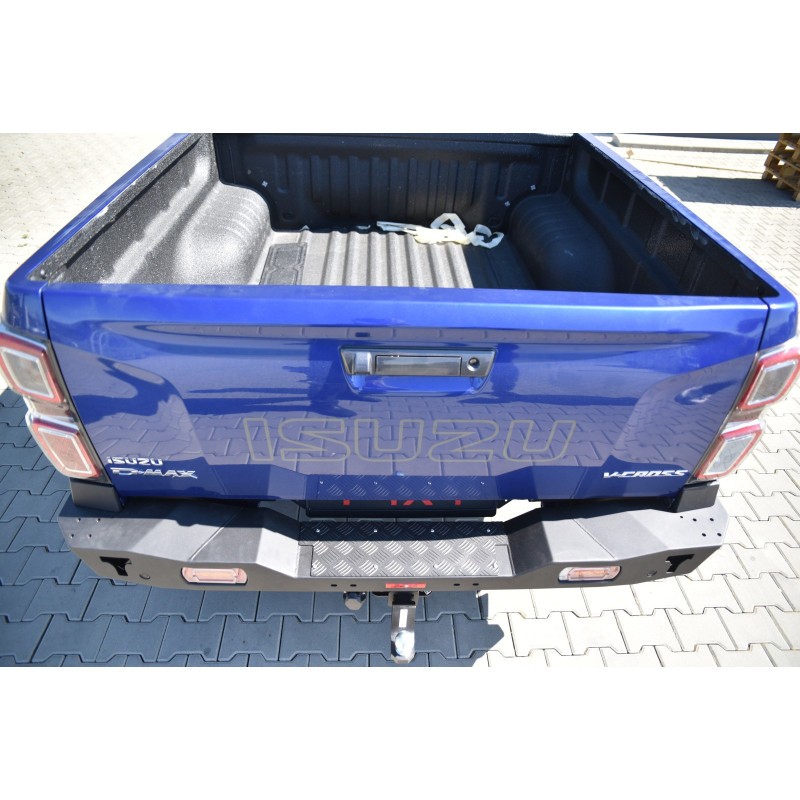 Bouclier arrière en acier renforcé avec feux LED et attelage pour Isuzu D-Max (2020 - ) - Fabryka 4x4