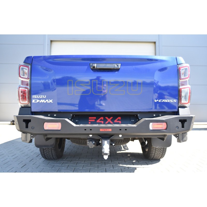 Bouclier arrière en acier renforcé avec feux LED et attelage pour Isuzu D-Max (2020 - ) - Fabryka 4x4