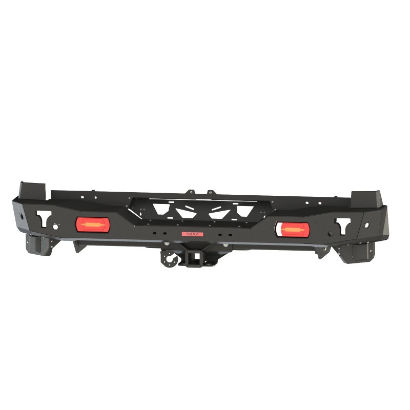 Para-choques traseiro de aço reforçado com luzes de LED e barra de reboque para Isuzu D-Max (2020 - ) - Fabryka 4x4