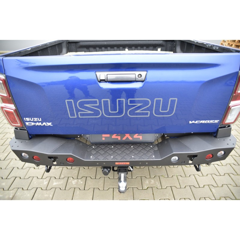 Parachoques trasero de acero reforzado con barra de remolque para enganche remolque original Isuzu D-Max (2020 - ) - Fabryka 4x4