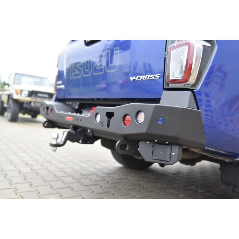 Para-choque traseiro de aço reforçado com barra de reboque para engate de reboque original Isuzu D-Max (2020 - ) - Fabryka 4x4