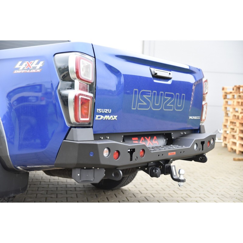 Para-choque traseiro de aço reforçado com barra de reboque para engate de reboque original Isuzu D-Max (2020 - ) - Fabryka 4x4