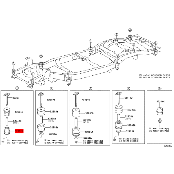 copy of Upper body Silentblock No. 1 for Toyota...