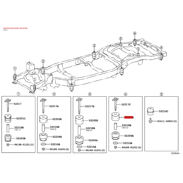 copy of Upper body Silentblock No. 3 for Toyota...