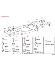 Tornillo, silentbloc de carrosserie nº3 pour Toyota Land... 2