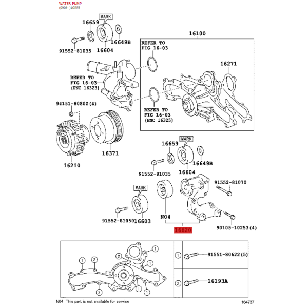 Tensor de correia de serviço para Toyota Land...