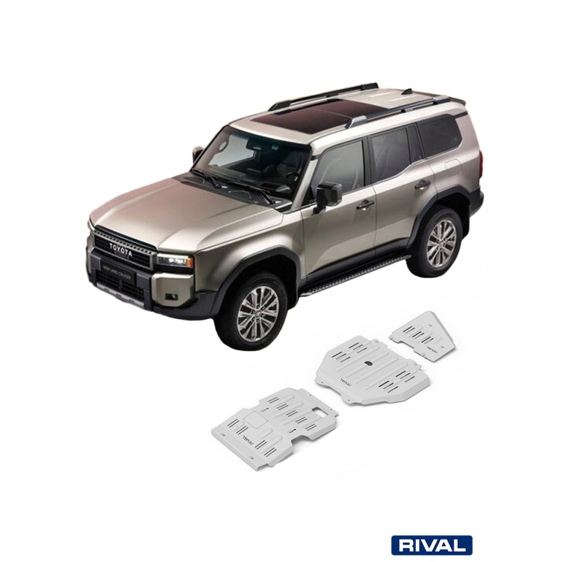 Kit de 3 protections de 6 mm pour Toyota Land Cruiser J250 (2024 - ) - Rival