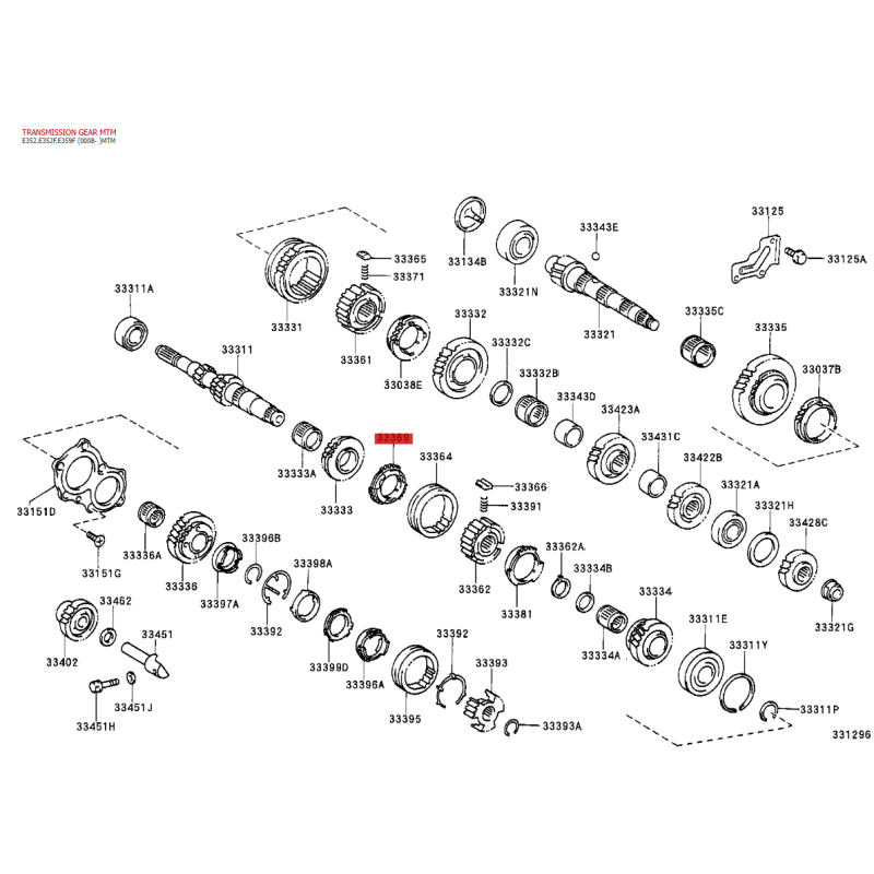 Synchronizer No. 3 manual transmission for Toyota Rav4 - Original Toyota Land Cruiser