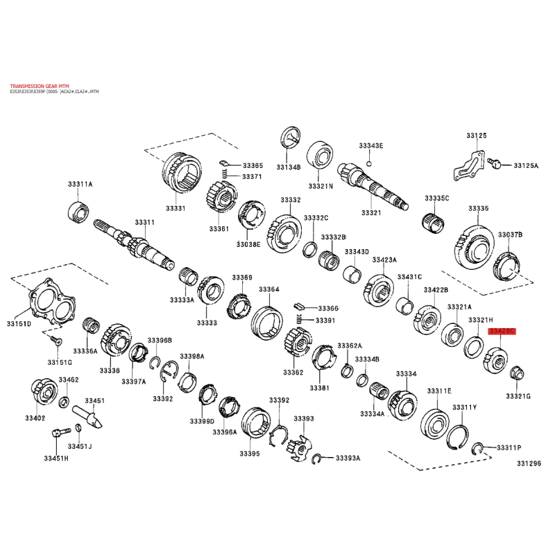 Ingranaggio o pignone marcia-5, cambio manuale per Toyota Rav4 - Originale Toyota Land Cruiser