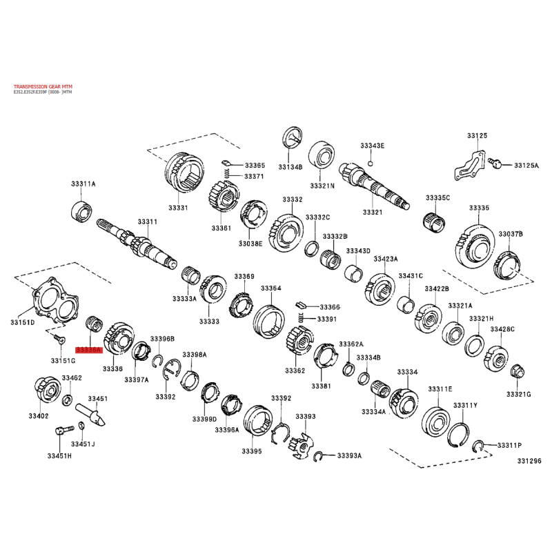 Lager Nadeln Getriebe des 5. Gangs, Schaltgetriebe für Toyota Rav4 - Original Toyota Land Cruiser