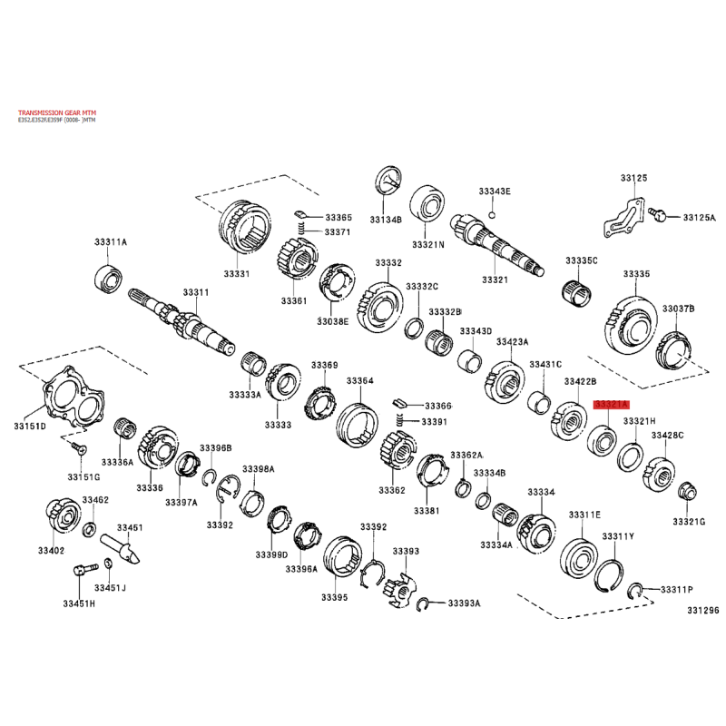 Cojinete hinterer Ausgangswellenlager, Schaltgetriebe für Toyota Rav4 - Original Toyota Land Cruiser