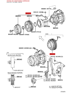 Ensemble embrayage magnétique Pour Toyota Land Cruiser... 2