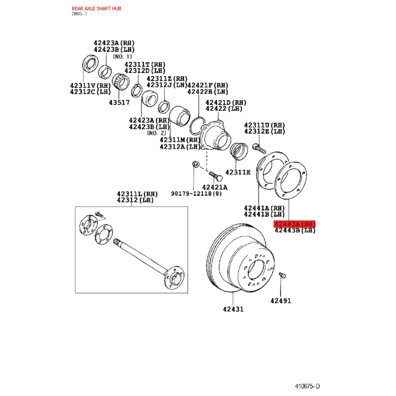 Rear Oil Deflector Bushing Assembly for Toyota Land Cruiser J10 - Original Toyota Land Cruiser