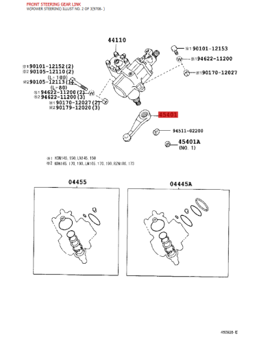 Brazo pitman para Toyota Hilux - Original...