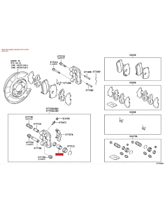 Front Brake Caliper Repair Kit RAV4 (2000 to 2005) -... 2