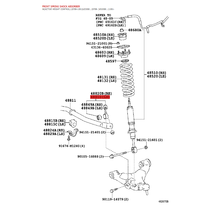 Front Left Stabilizer Bar Ball Joint For Toyota Land Cruiser J20 - Original Toyota Land Cruiser