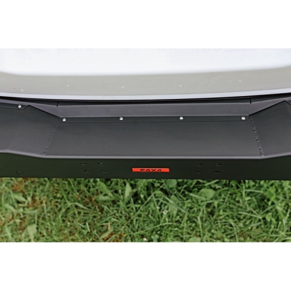 Rear bumper made of reinforced steel with LED...
