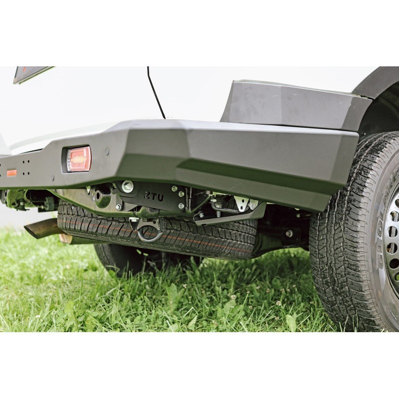 Para-choque traseiro de aço reforçado com luzes LED e barra de reboque para Isuzu D-Max (2020 - ) - Fabryka 4x4