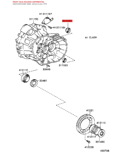 copy of Transfer case retention for Toyota Rav4...