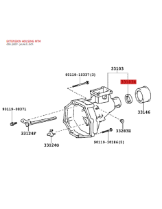 Reten, carcassa extension caja cambios manual para toyota... 2
