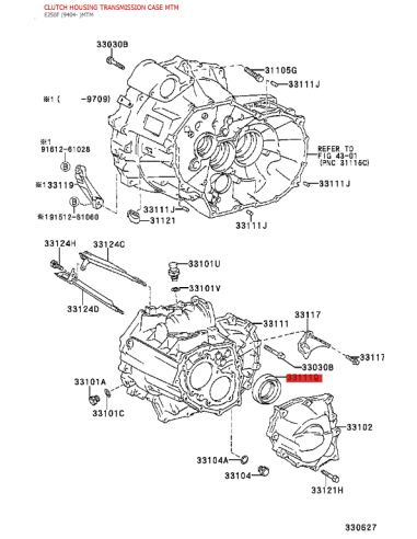 Transmission case seal, Left side for Toyota...