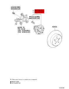 Rear complete hub for Toyota C-HR - Original Toyota Land... 2