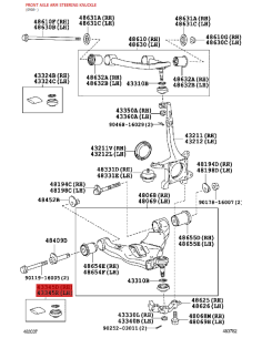 Upper control arm ball joint dust boot for Toyota Land... 2