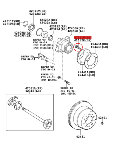 ESPARRAGO RUEDA LAND CRUISER J-7/20