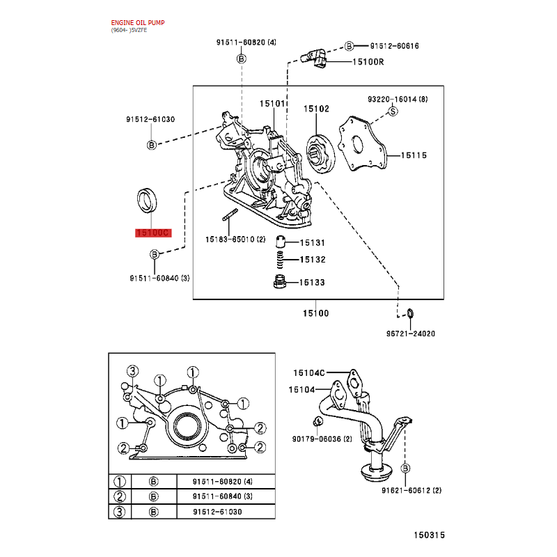 copy of Crankshaft seal on gearbox side for Toyota Land Cruiser J9 (petrol) - Original Toyota Land Cruiser