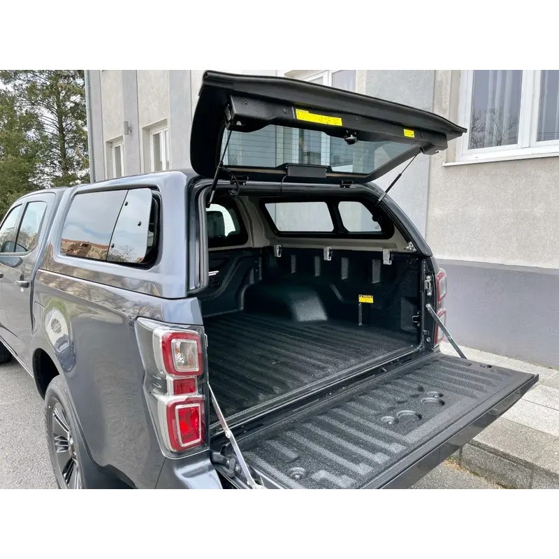 Aeroklas Stylish reinforced hardtop with Pop Up windows for Isuzu D-Max double cab (2020 - 2024) (primer color).