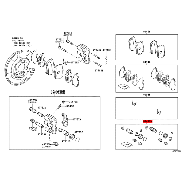 cópia do Kit de reparação das pinças de travão...
