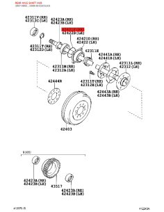 Torica buje trasero para Toyota Hilux Vigo (posterior -... 2