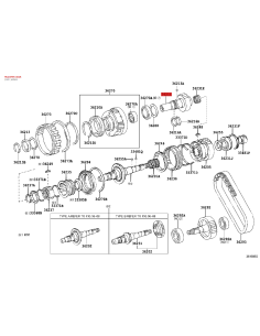 Axis, transfer case input for Toyota Hilux Vigo -... 2