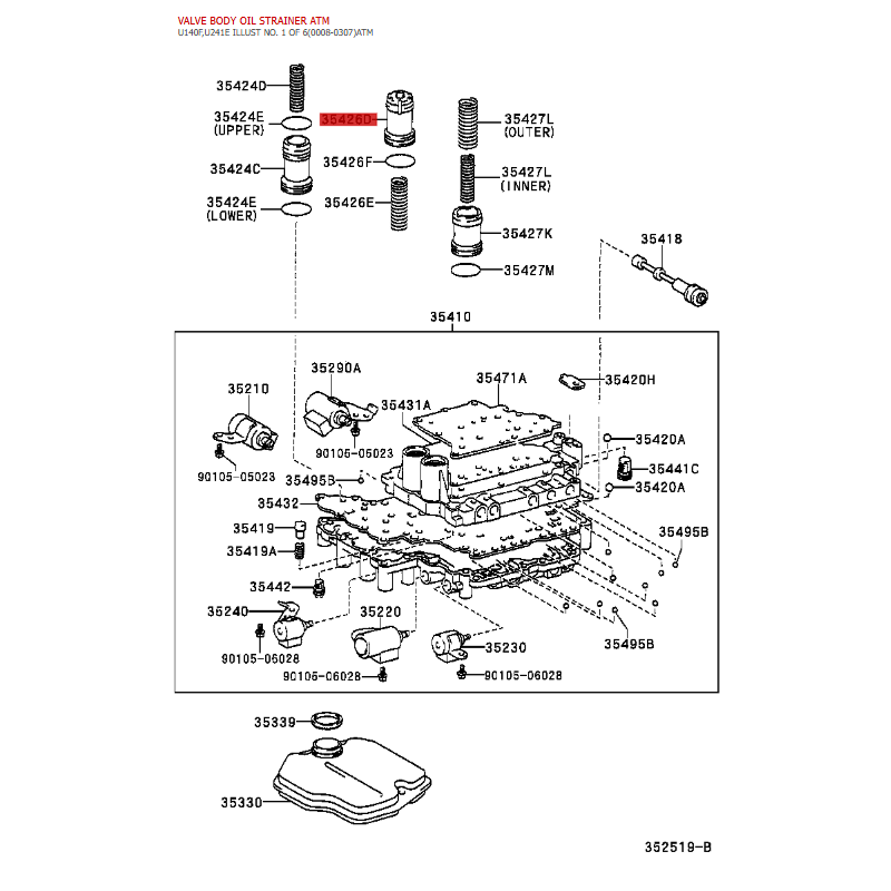 Cópia do Filtro de caixa automática para Toyota Rav4 (2000 a 2012) - Original Toyota Land Cruiser