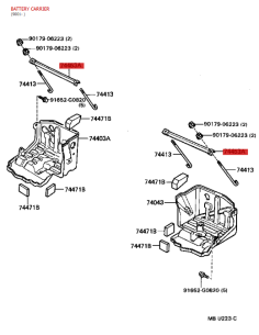 Barra soporte bateria Para Toyota Land cruiser J8 -... 2
