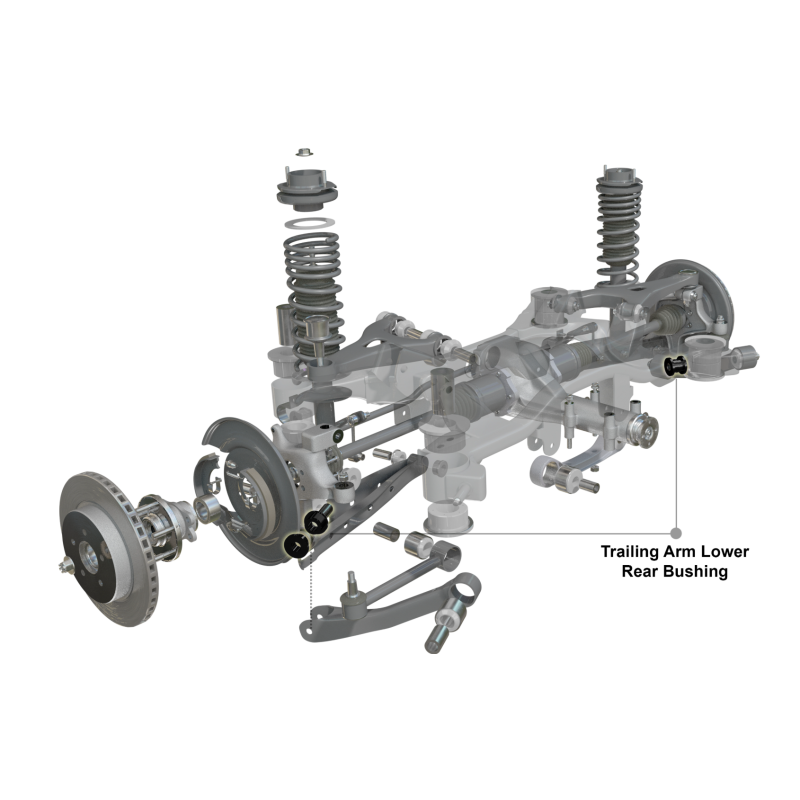 Kit de 2 silentblocs renforcés pour le bras longitudinal arrière inférieur (fusée) de Mitsubishi Montero V60 / V80 - Pedders
