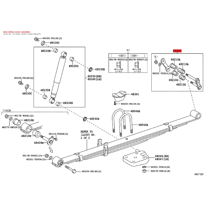 Cópia do Kit de suspensão traseira gemela para Toyota Hilux Revo (Posterior 2021) - Original Toyota Land Cruiser