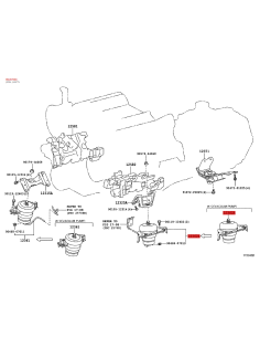 Left engine support or motor mount for Toyota Land... 2