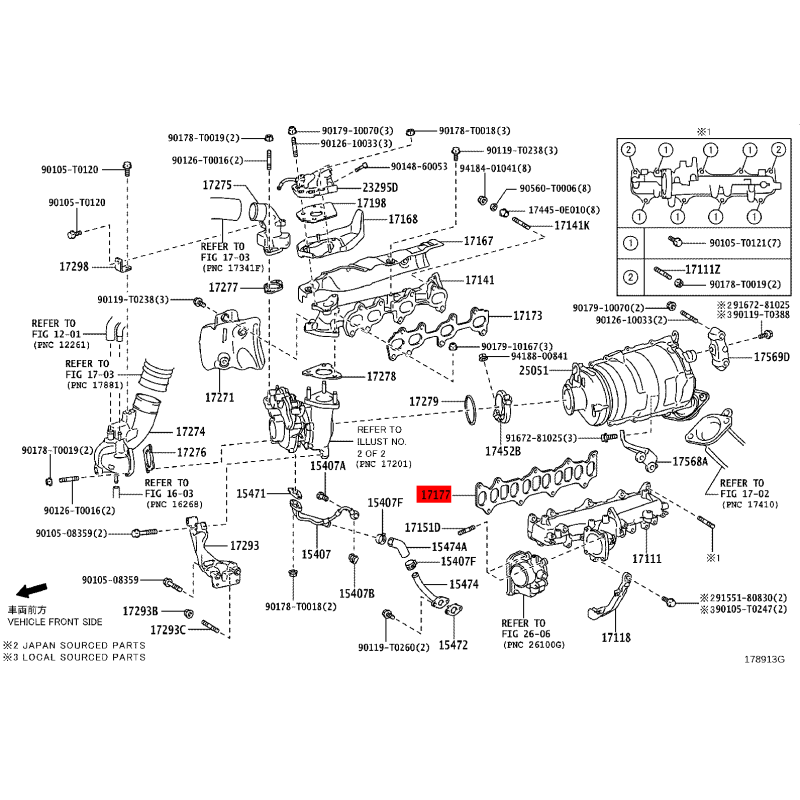 Kopie des Auspuffkrümmers für Toyota Hilux Revo (GDJ) - Original Toyota Land Cruiser