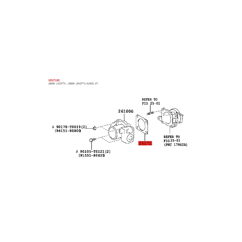 Copia della valvola EGR per Toyota Land Cruiser J12/15/Hilux - Originale Toyota Land Cruiser