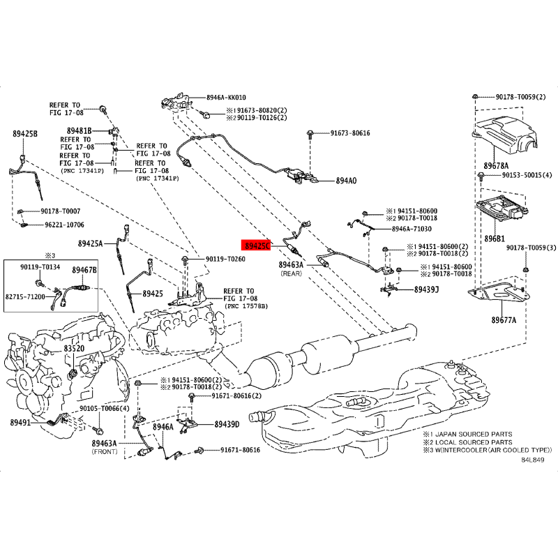 Sensor Sauerstoff für Toyota Land Cruiser J15 / Hilux Revo (Motor GDJ) - Original Toyota Land Cruiser