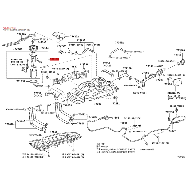 Aforador de combustible completo, depósito de gasoil para Toyota Hilux Vigo - Original Toyota Land Cruiser