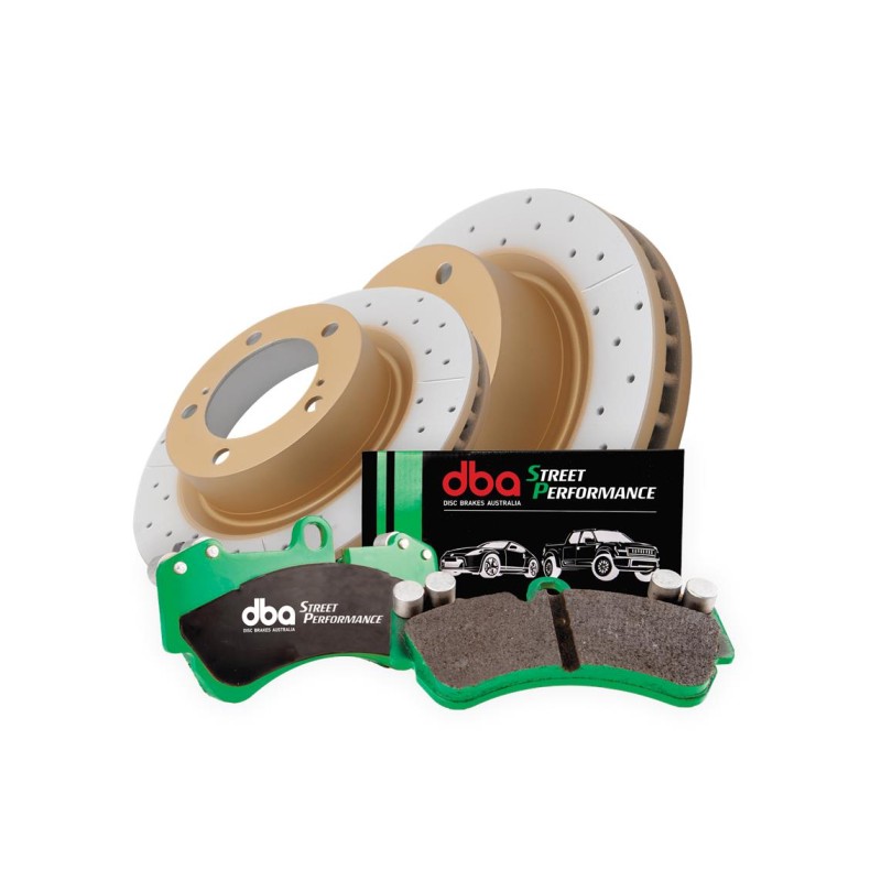 Kit completo de freios dianteiros (2 discos 338mm e 4 pastilhas) Street Performance X-GOLD Toyota Hilux GR Sport (2023 - ) - DBA