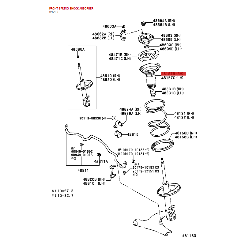 cópia do Amortecedor Dianteiro para Toyota Rav4 (1994 a 2000) - Original Toyota Land Cruiser
