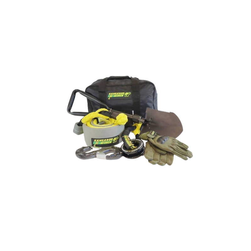 Kit de rescate para cabrestante de 5,5 t con cable sintético y pala plegable - KANGAROOWINCH