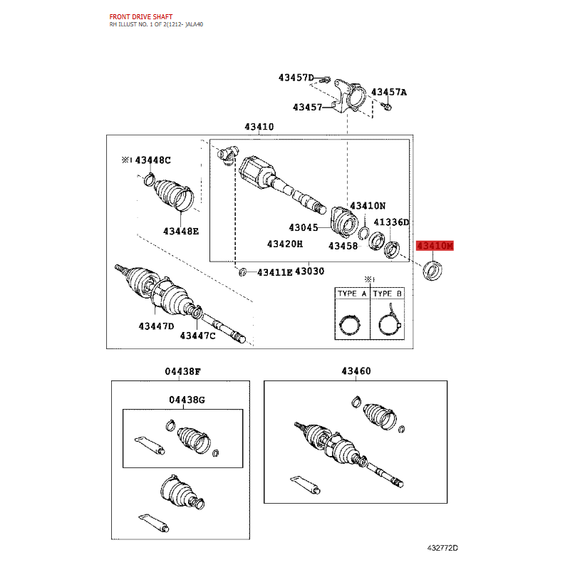Cópia do Retentor N-2 da caixa do eixo da transmissão dianteira para Toyota Rav4 (2012 a 2015) - Original Toyota Land Cruiser