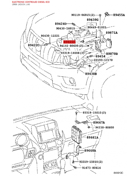 copie du Capteur de pression turbo MAP, Turbo diesel - Original Toyota Land Cruiser